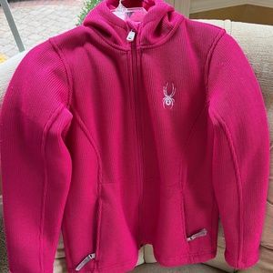 Spyder Pink Full Zip Jacket Girls M